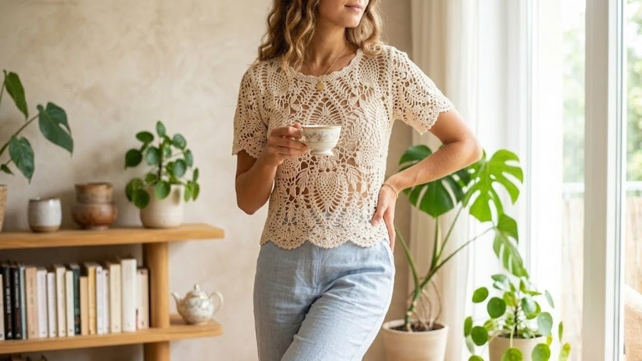 Gráficos de blusas de crochê versáteis para usar no dia a dia em 2026