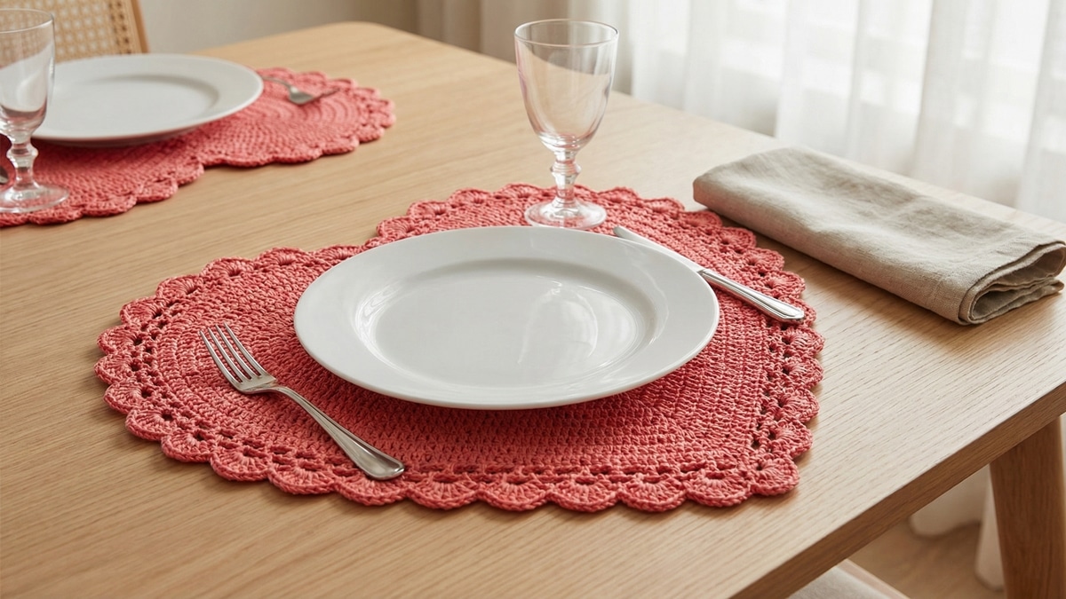 Inspire-se com 22 sousplats de crochê de coração para a sua mesa