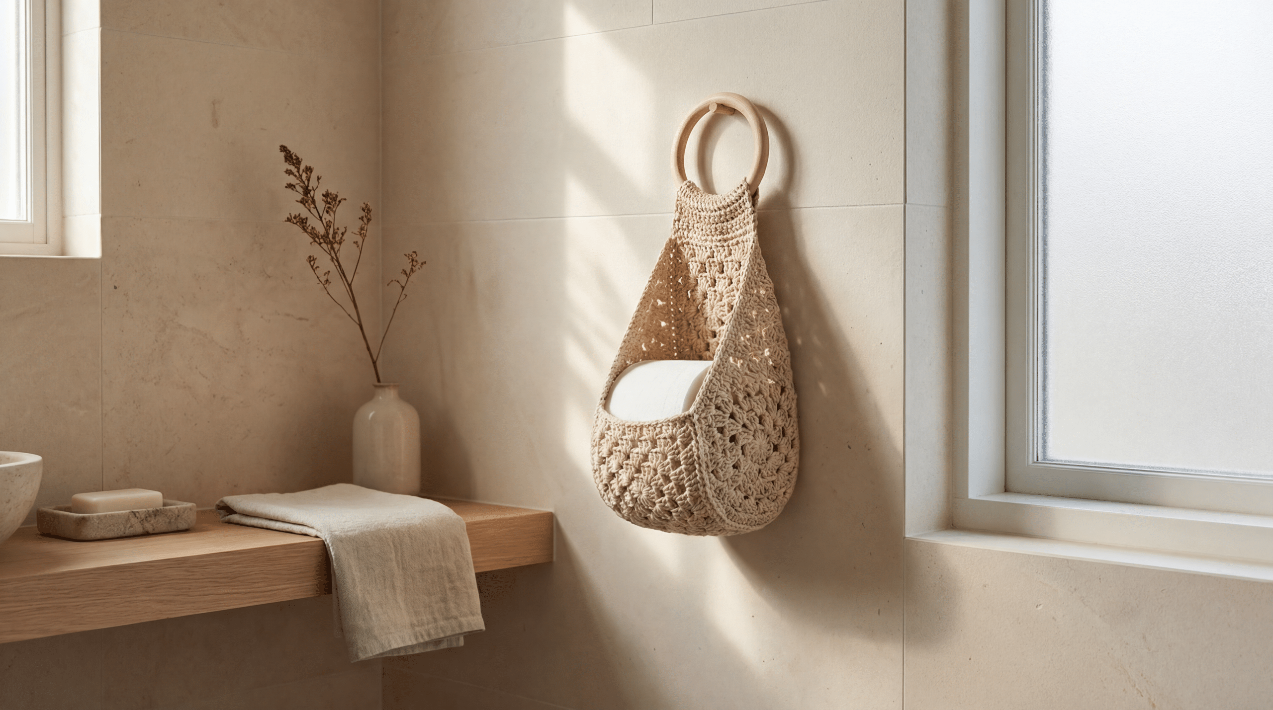 O jeito mais charmoso de esconder o rolo de papel higiênico e ainda decorar o banheiro com discrição