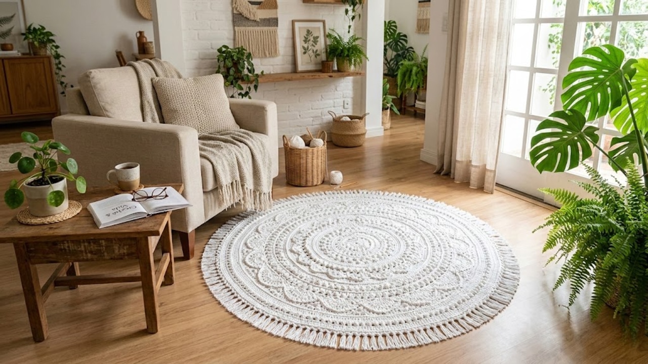 Tapete de crochê branco: modelos para inspirar na decoração da casa com elegância