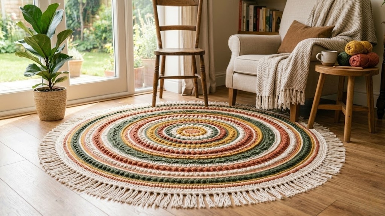 Tapetes de crochê com gráficos e inspirações para a decoração da sua casa