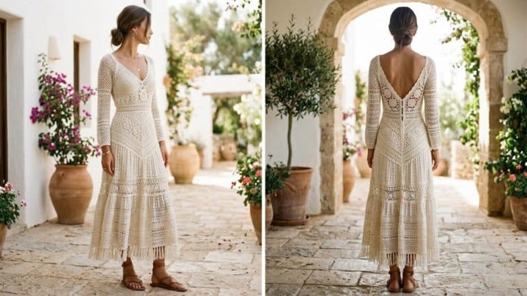 Vestidos de crochê de luxo para o fim de ano com gráficos e vídeo tutorial