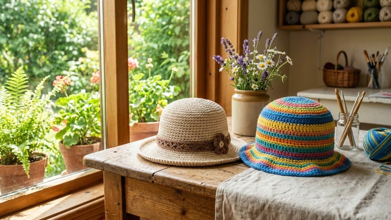 Veja modelos de bucket hat e chapéus de crochê com gráficos para usar no verão de 2026