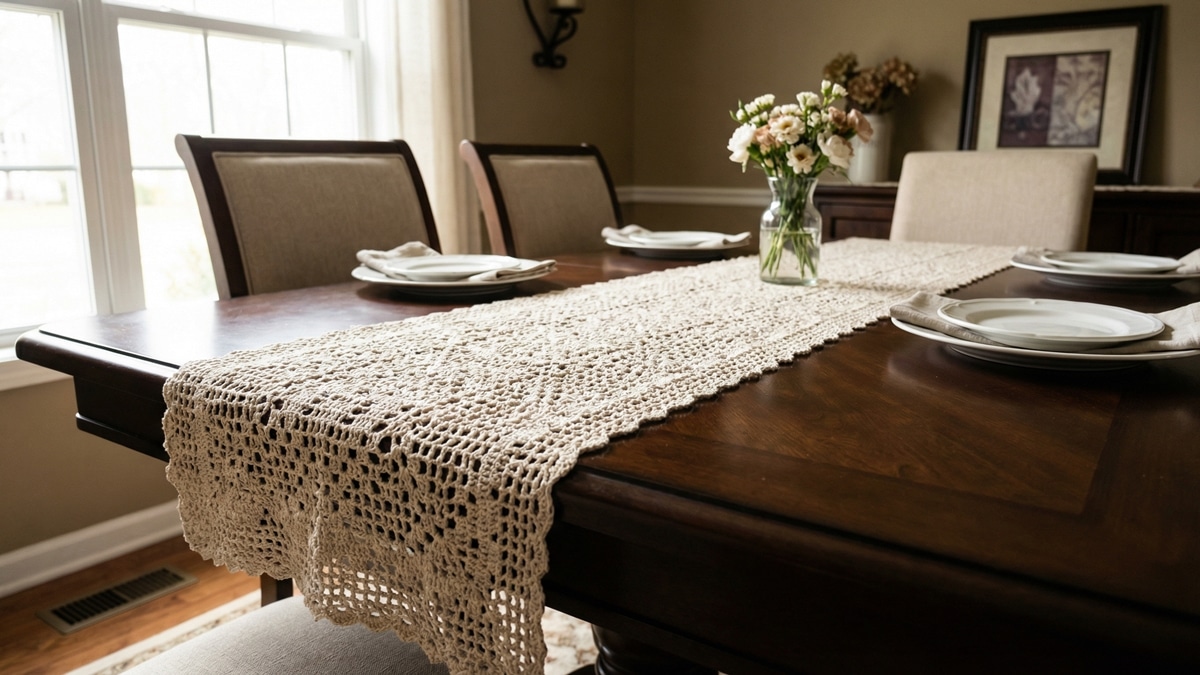 Aprenda a criar os seus caminhos de mesa em crochê e veja 8 modelos lindos
