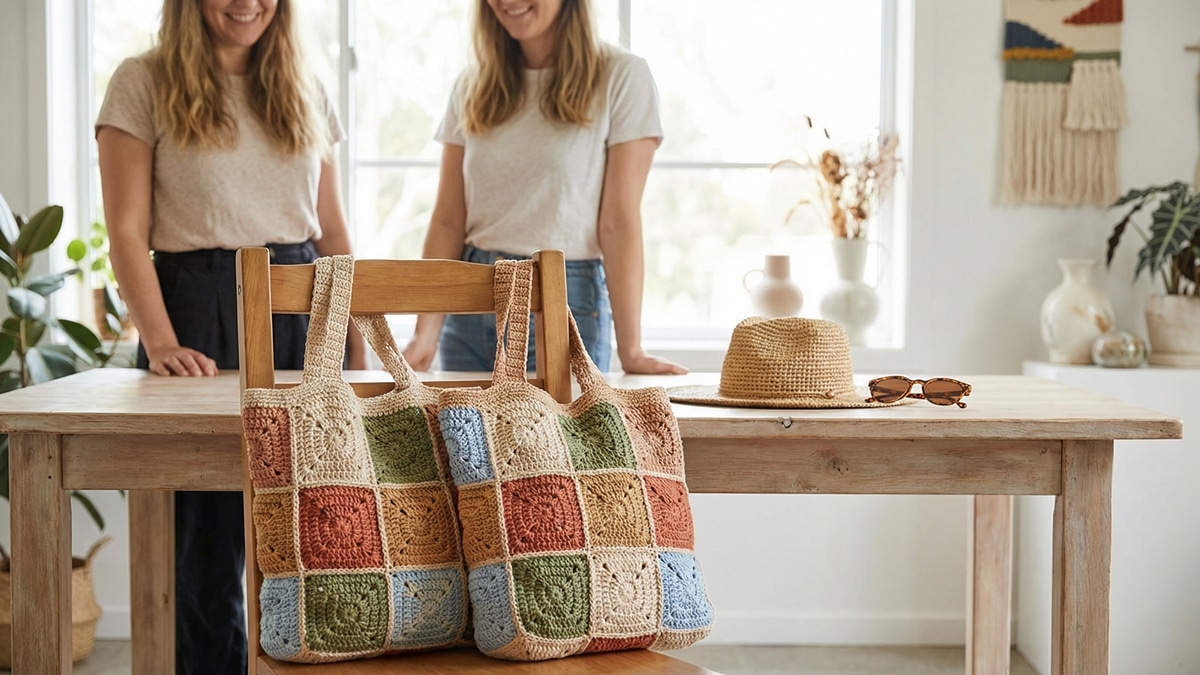 Aprenda a criar as suas bolsas de crochê com squares com esse guia