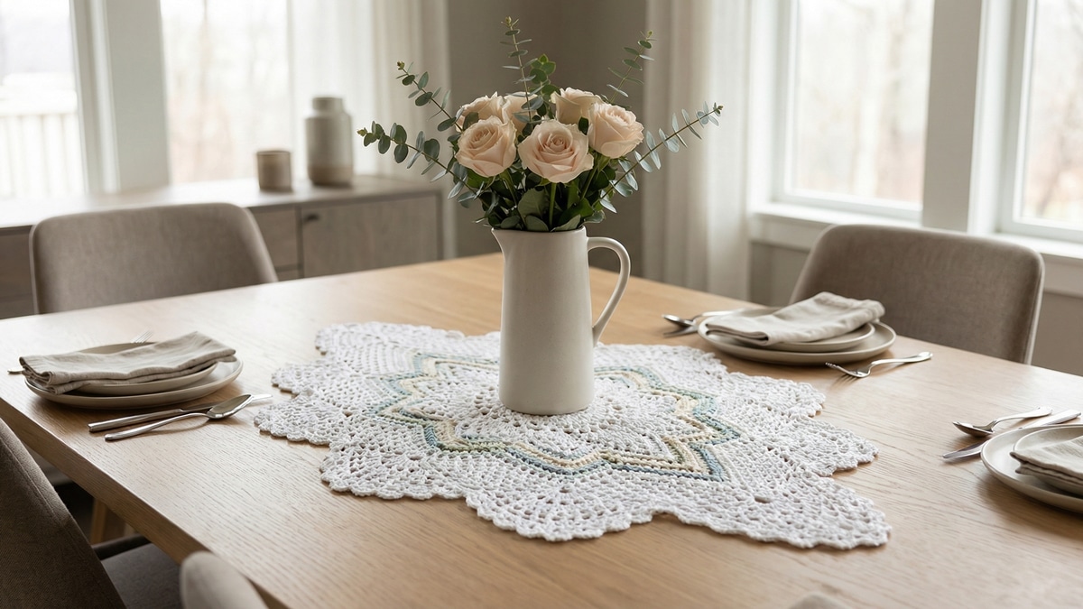 Crie uma decoração sofisticada usando centros de mesa de crochê