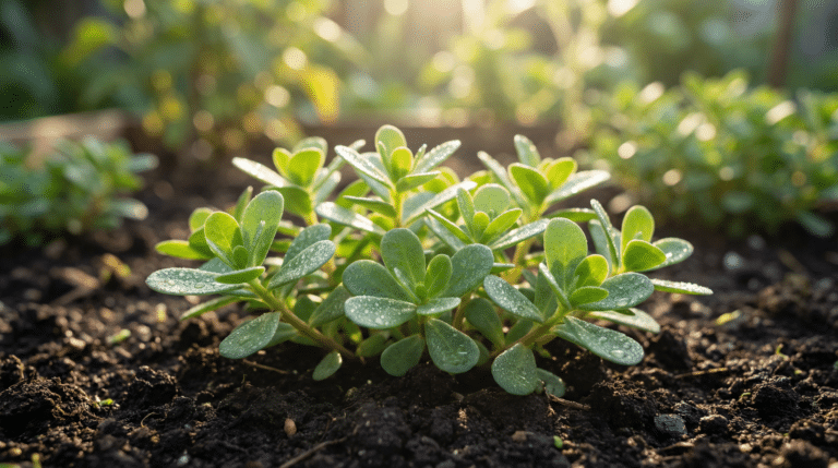 explicação sobre a planta beldroega por biólogo em vídeo educativo