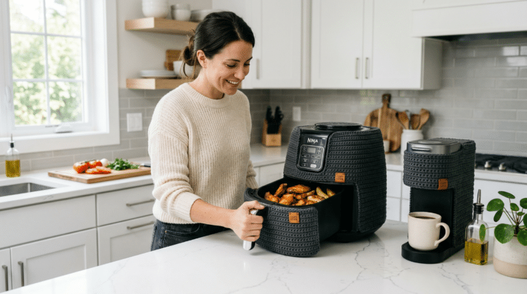 Capas de crochê para eletrodomésticos modernos: como proteger airfryer e cafeteira com estilo