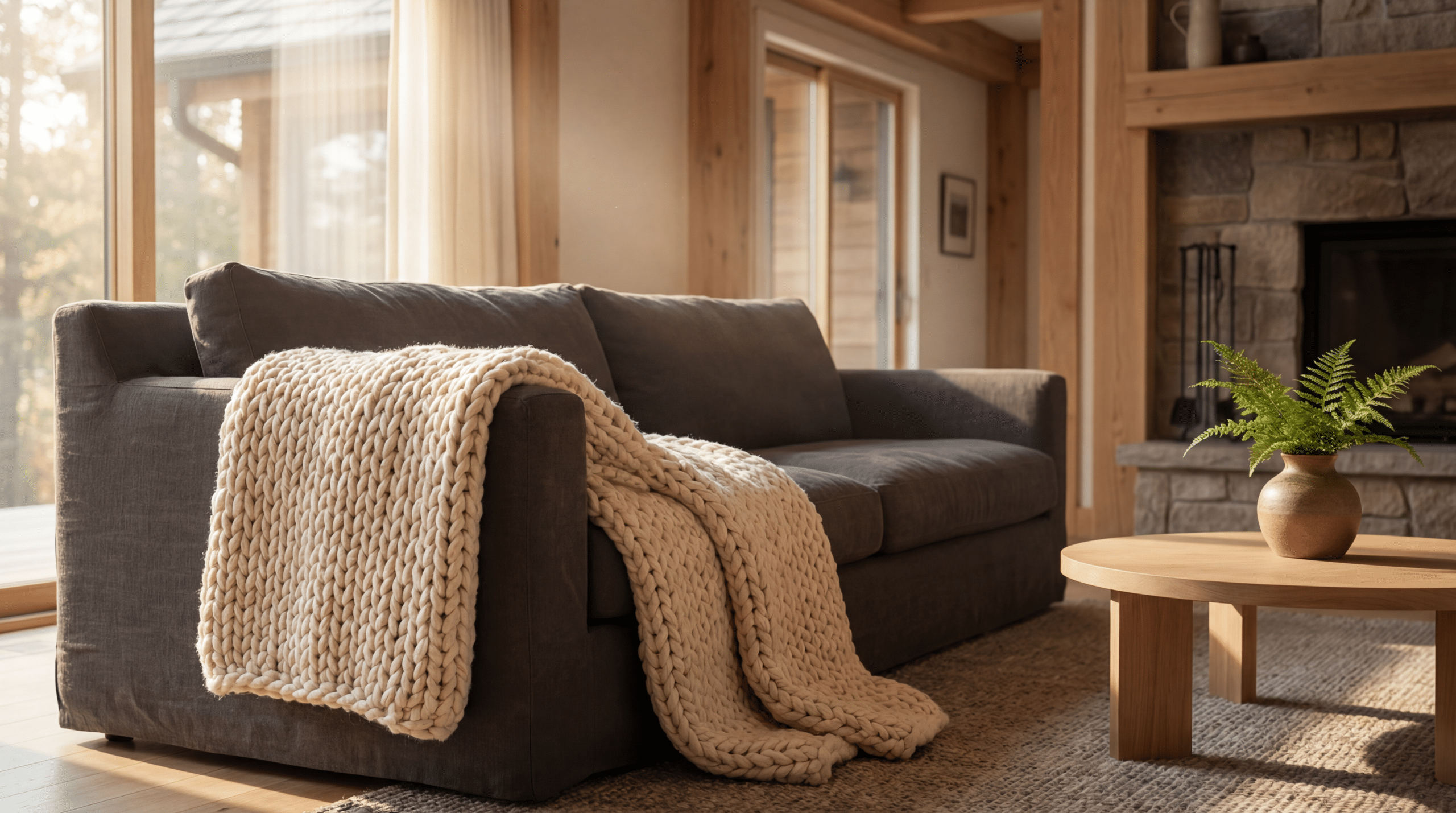 Como fazer uma manta para sofá em crochê que casa com o ambiente da sala