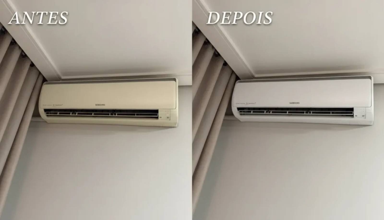 Ar-condicionado amarelado? O truque de 5 reais que os técnicos não contam para deixar tudo novo!