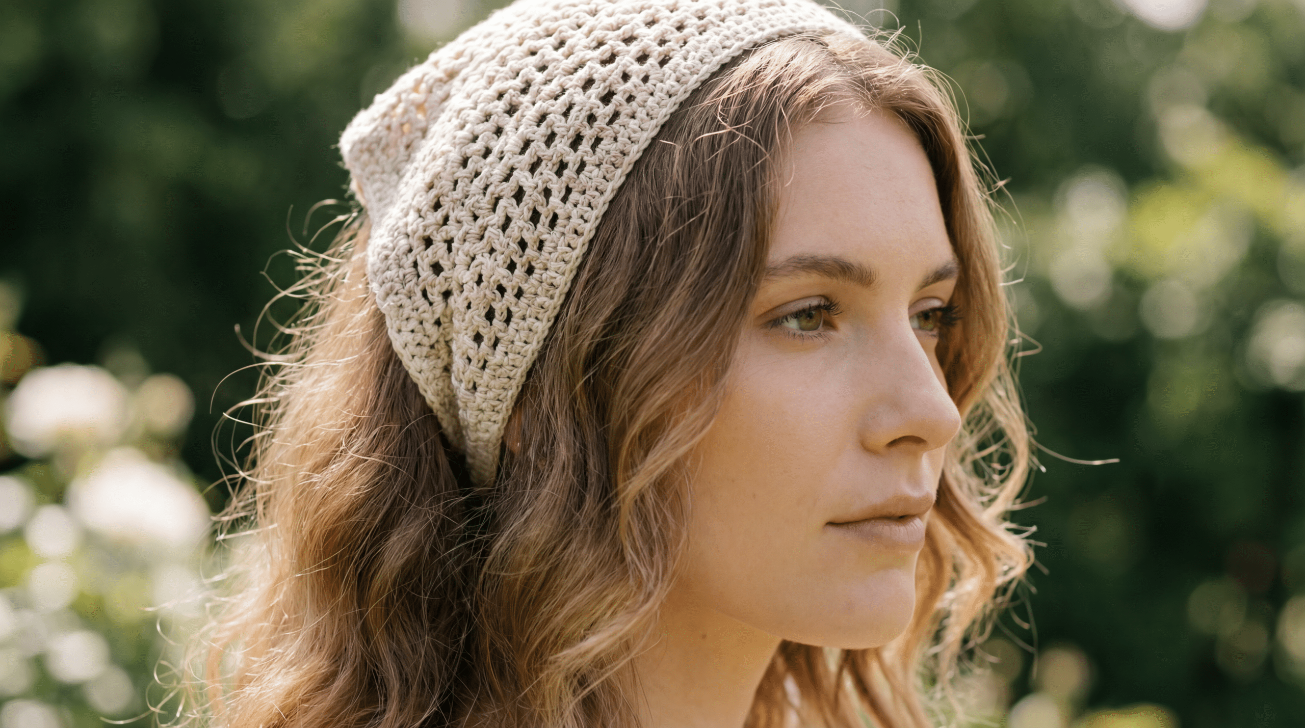 Bandana de crochê: o segredo das fashionistas para um visual leve e autêntico