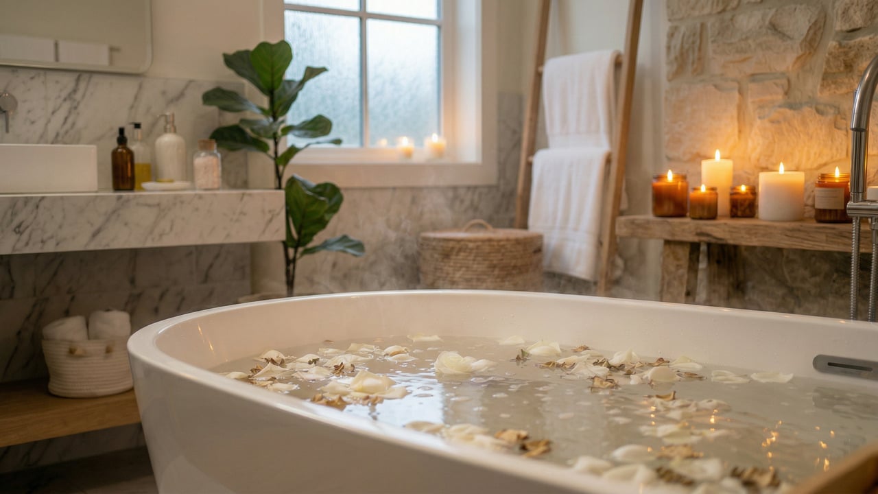 Banho relaxante: como transformar o seu banheiro em um spa particular para aliviar a ansiedade
