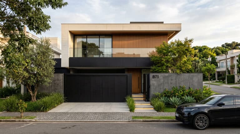 fachada residencial moderna