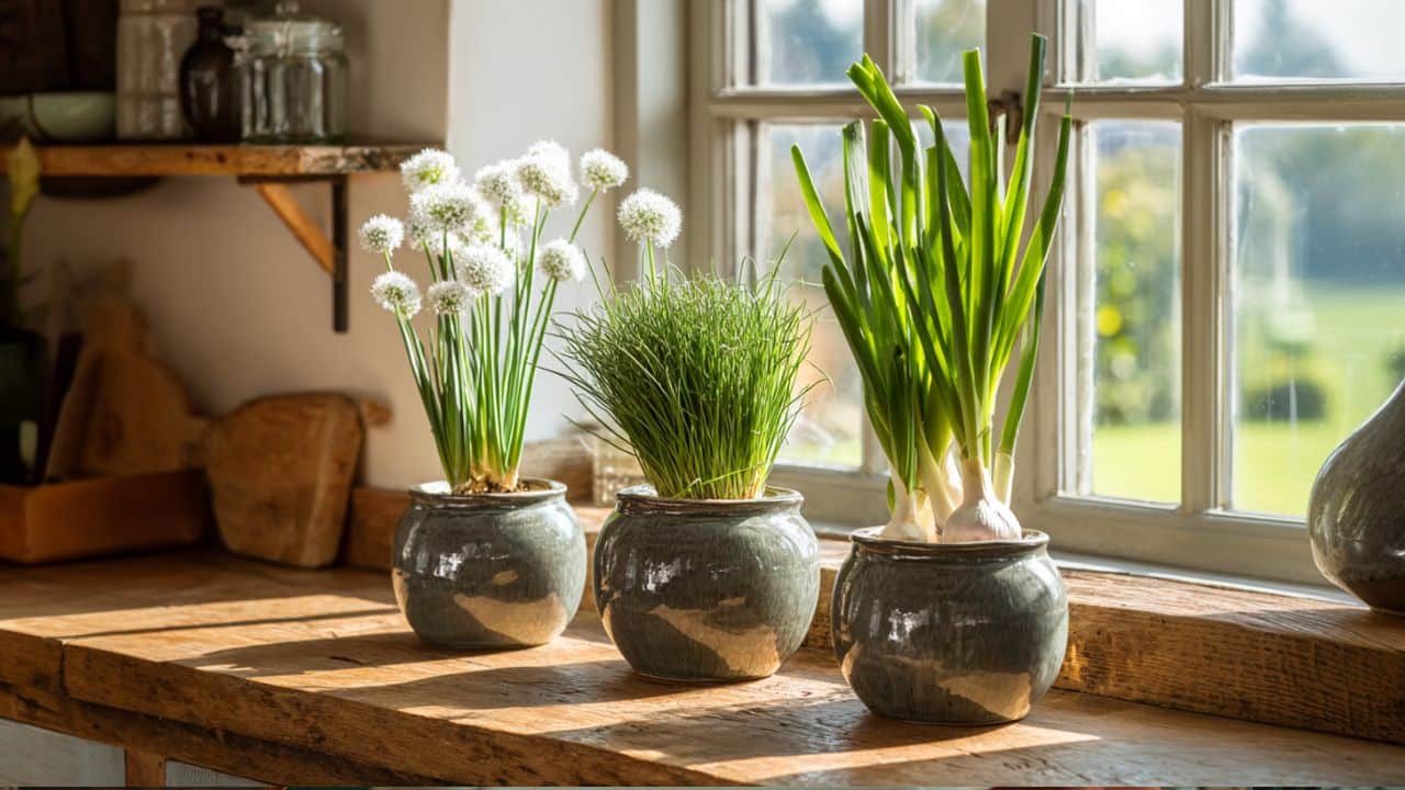 Plante alho comum, alho-poró e alho-de-cheiro (com flores lindas) e tenha uma horta rica em ação antibacteriana, antioxidante e reforço natural para o sistema imunológico!