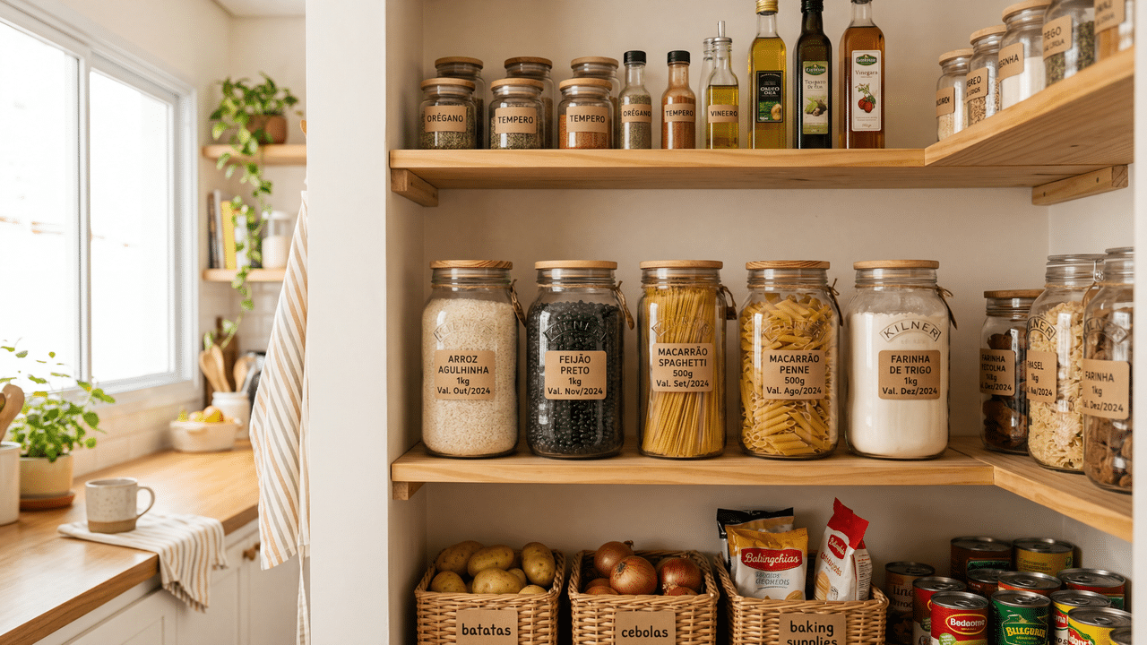 Como organizar a despensa para que os alimentos durem mais e você economize nas compras do mês