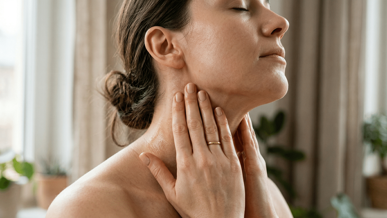 Como manter a pele do pescoço e colo firme usando apenas óleos vegetais e massagens simples