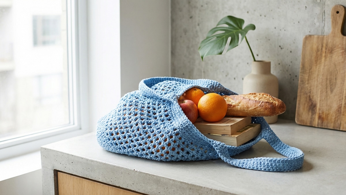 Teça uma market bag de crochê e traga o estilo gringo para os seus looks
