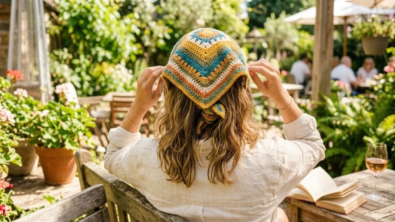 Bandana de crochê: inspirações incríveis, gráficos e vídeo aula para criar lindos looks