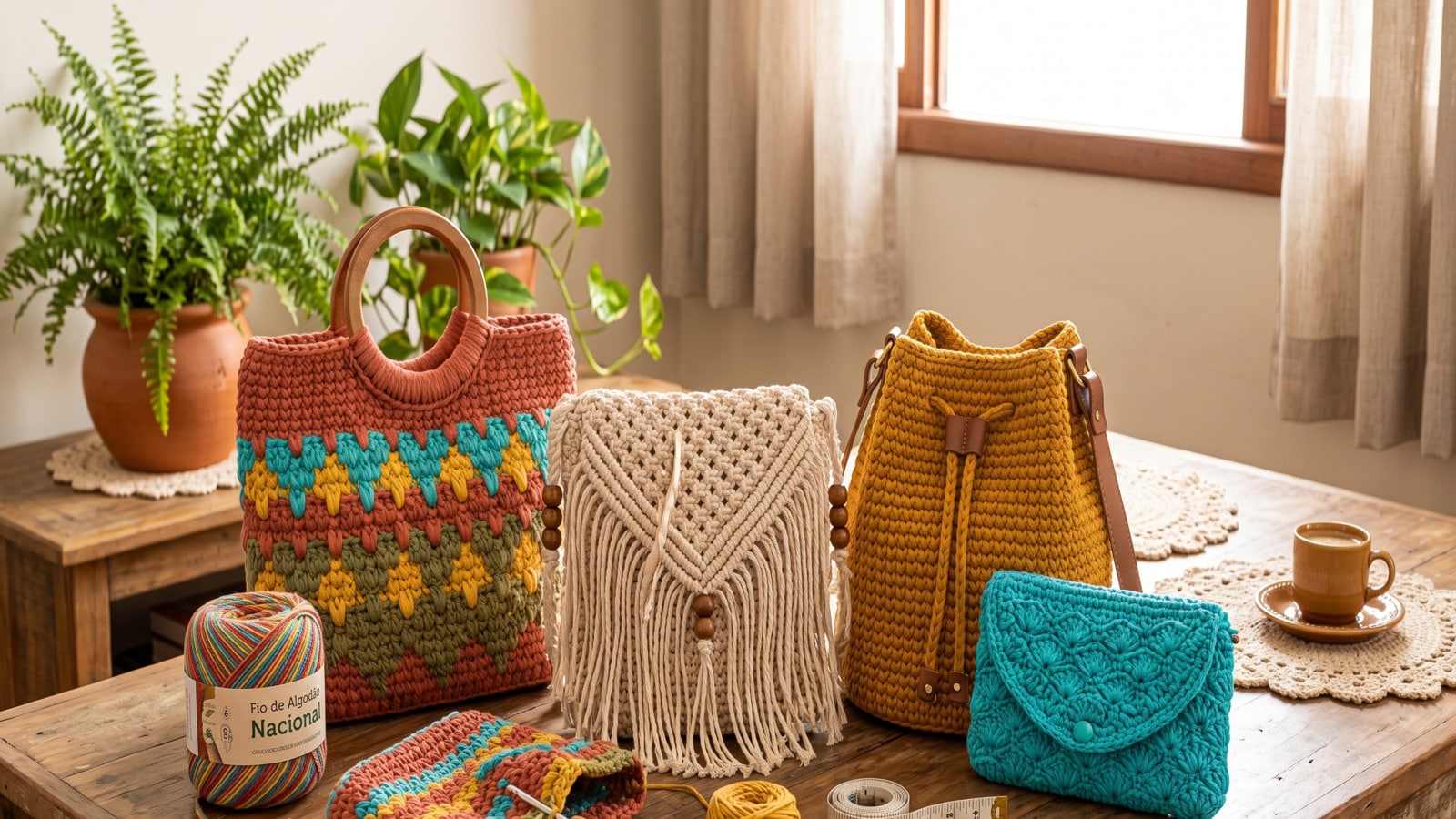 Bolsas de crochê instagramáveis para fazer você mesma em casa