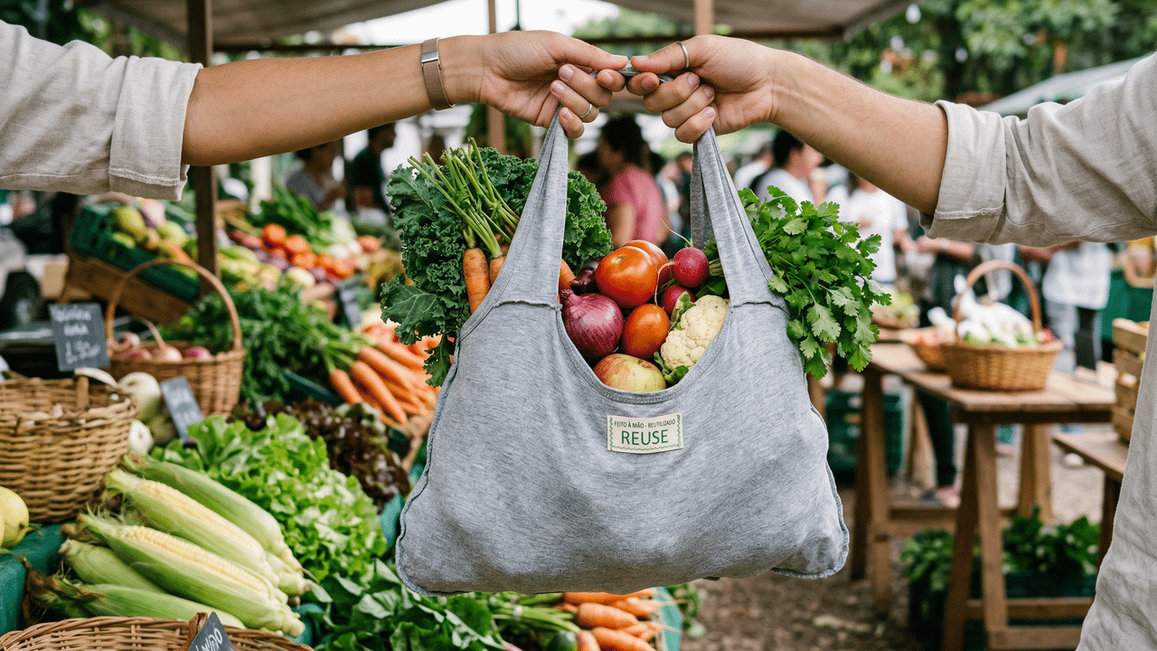 Transforme camisetas velhas em sacolas ecológicas para usar nas compras do supermercado sem gastar nada