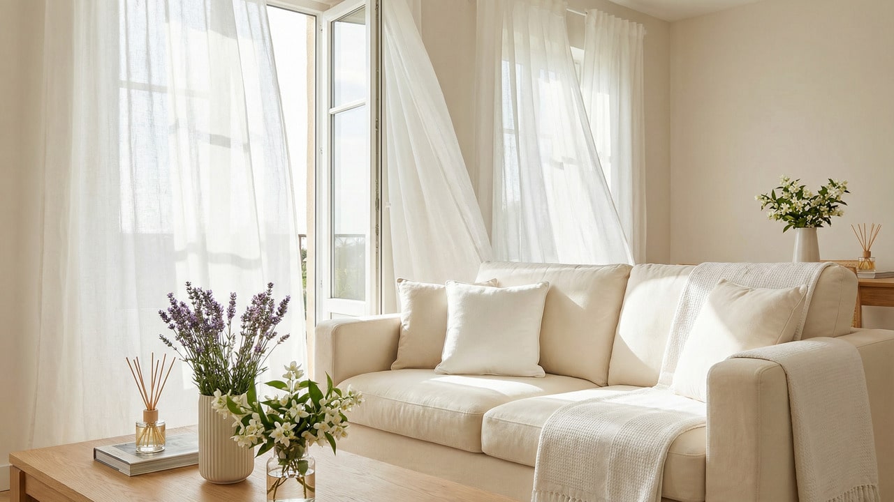 O segredo da mistura caseira que remove o cheiro de “casa fechada” do sofá e cortinas
