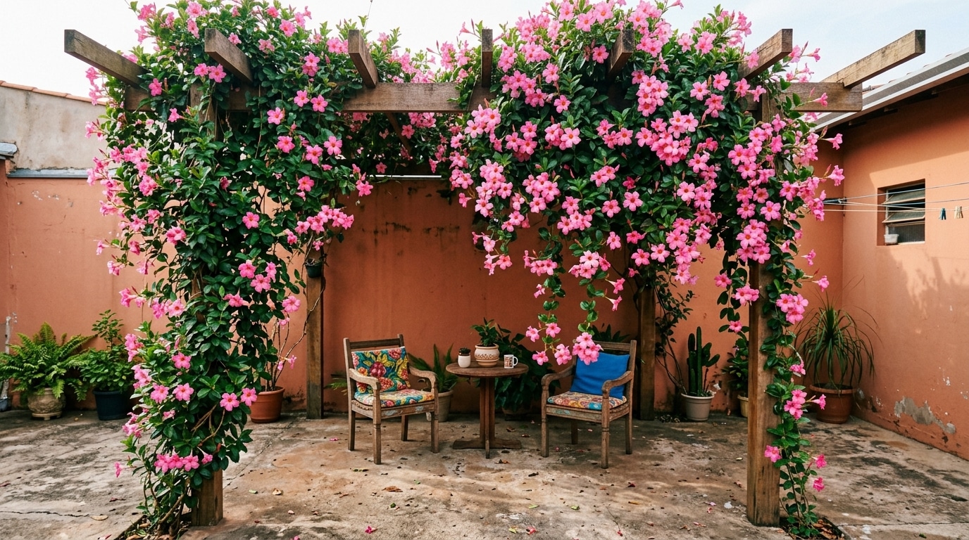 A trepadeira queridinha dos jardins floresce o ano todo e dá um show de cores