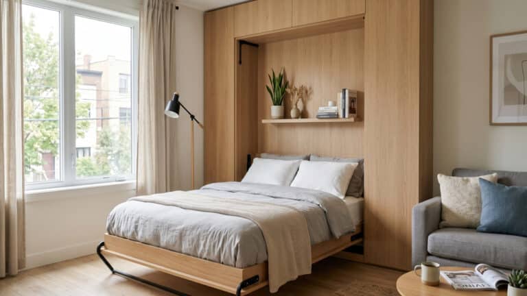 Cama dobrável em casa