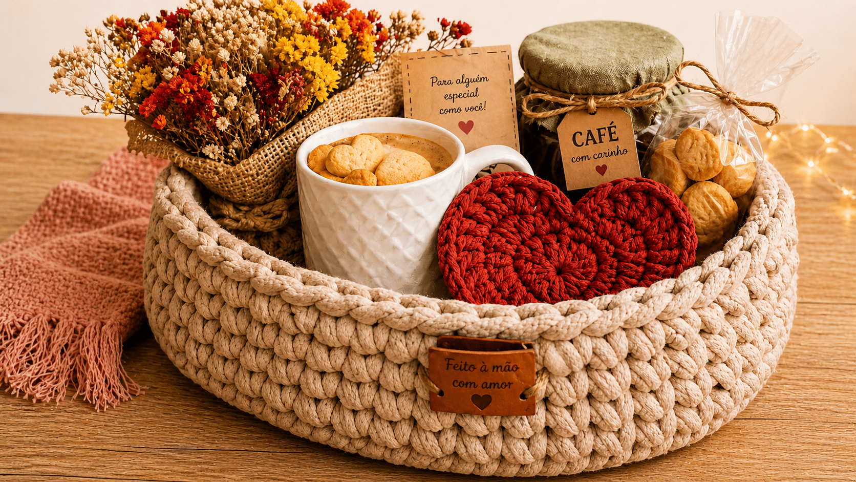 Cesta de Café da Manha com Crochê: Descubra Como Criar um Presente Sofisticado, Artesanal e Perfeito para Encantar em Qualquer Ocasião