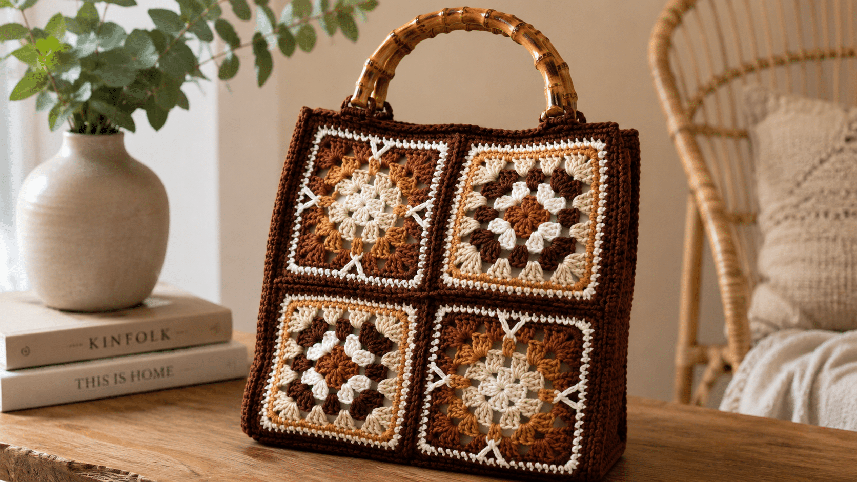 Bolsas de crochê com squares unem estilo artesanal, cor e muita personalidade