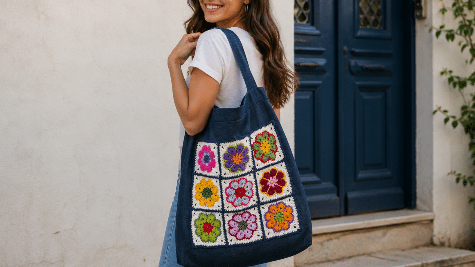 Bolsas e ecobags com acabamento em crochê deixam o visual mais artesanal e moderno