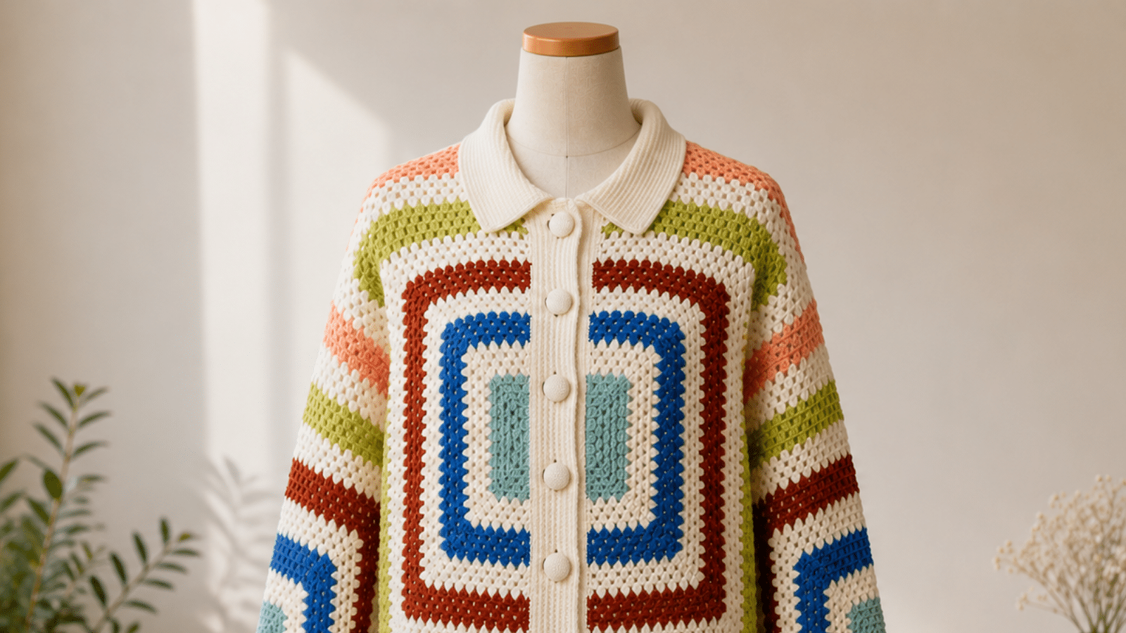 Casaco de crochê estilo cardigan vira a terceira peça perfeita para looks criativos