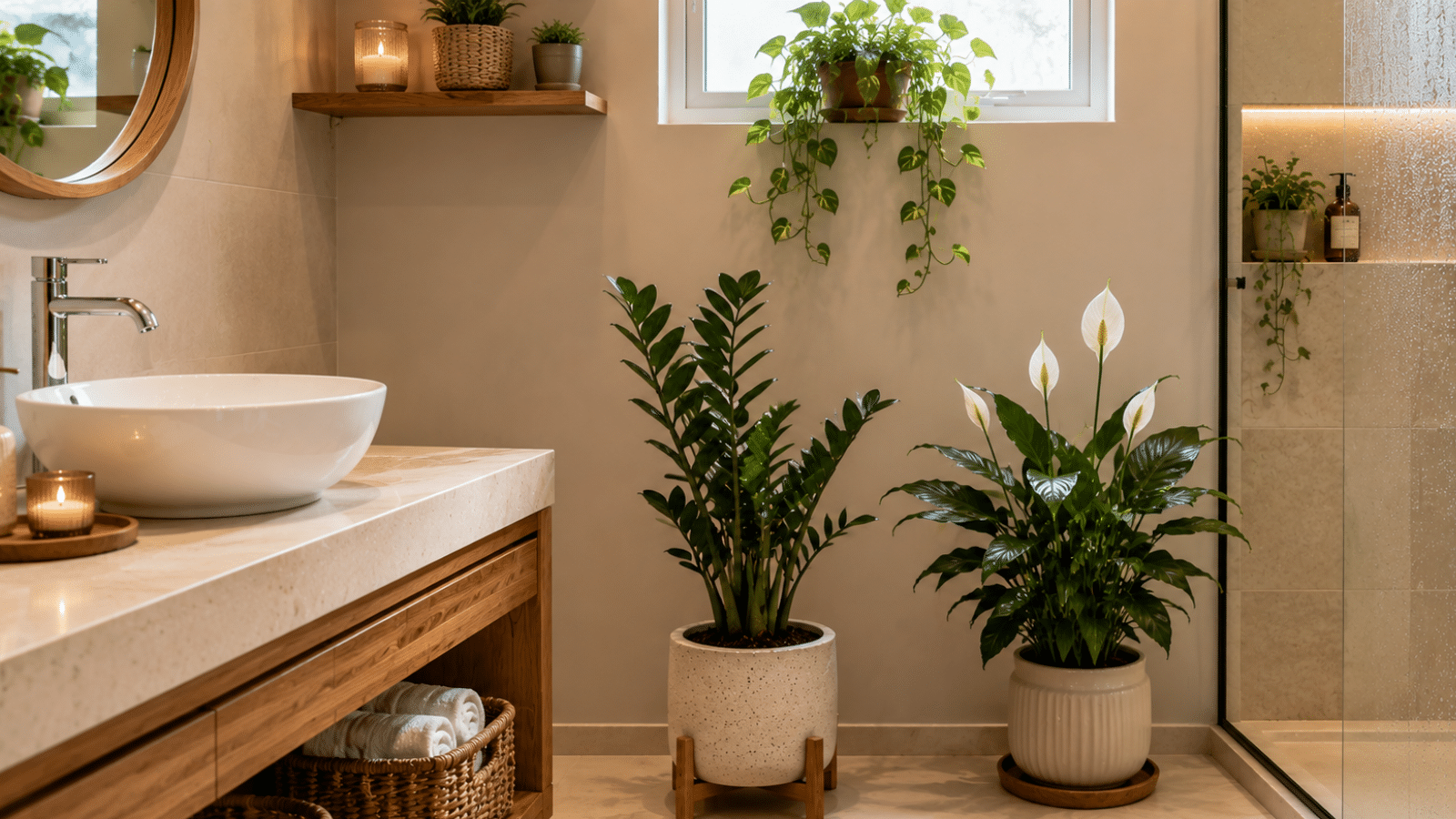Plantas para banheiro que gostam de umidade e pouca luz