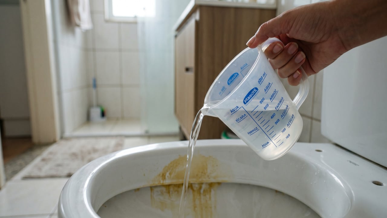 Tem um jeito barato de tirar aquela mancha branca que o vaso sanitário não solta