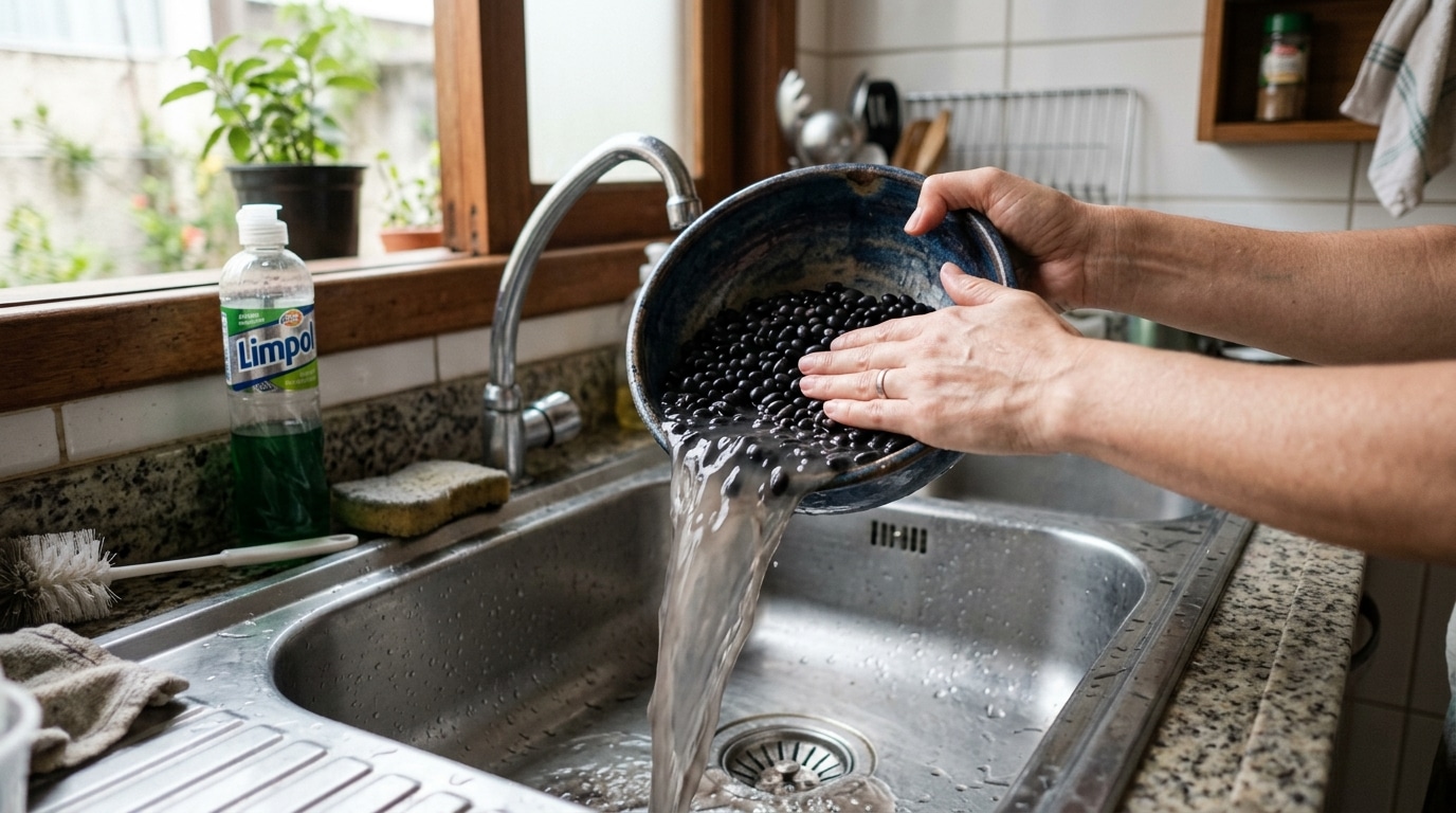 Descartar a primeira água do feijão antes do cozimento: para que serve e por que é recomendado