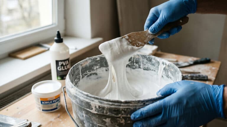 Mistura da tinta emborrachada