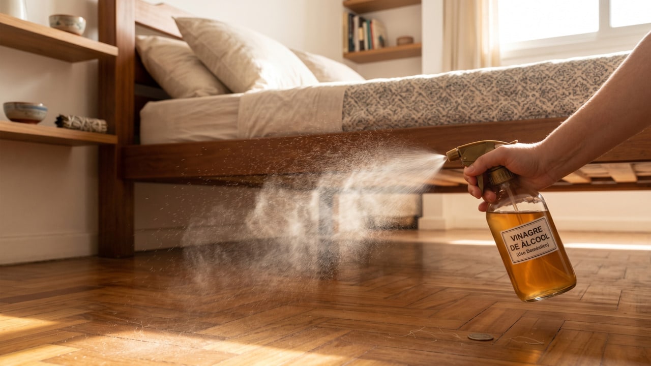 Qual a necessidade de borrifar vinagre embaixo da cama e o que esse hábito realmente significa
