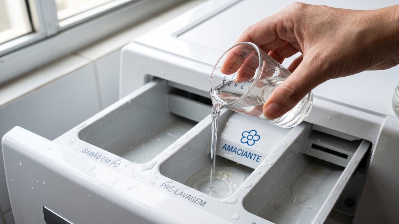 Depois de adicionar vinagre branco na máquina de lavar pela primeira vez, ficou difícil parar de fazer