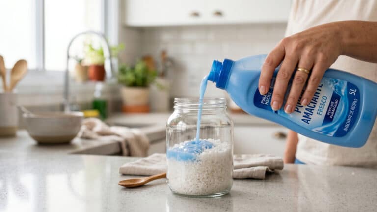 Pessoa preparando mistura para aromatizar ambientes em casa