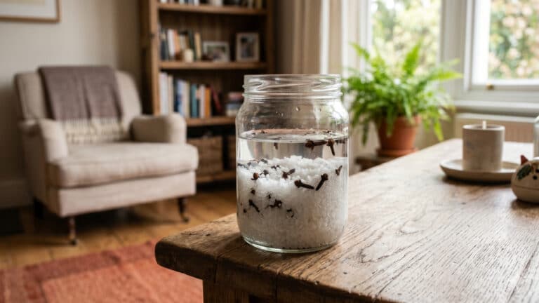 Pote com ingredientes aromáticos para ambientes na casa