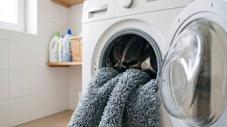Tapete lavado individualmente na máquina de lavar