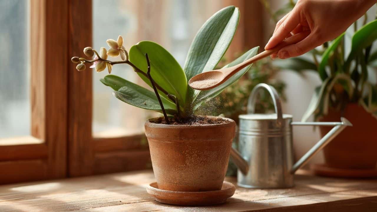 Com apenas duas colheres de chá, as suas orquídeas voltam à vida e florescendo