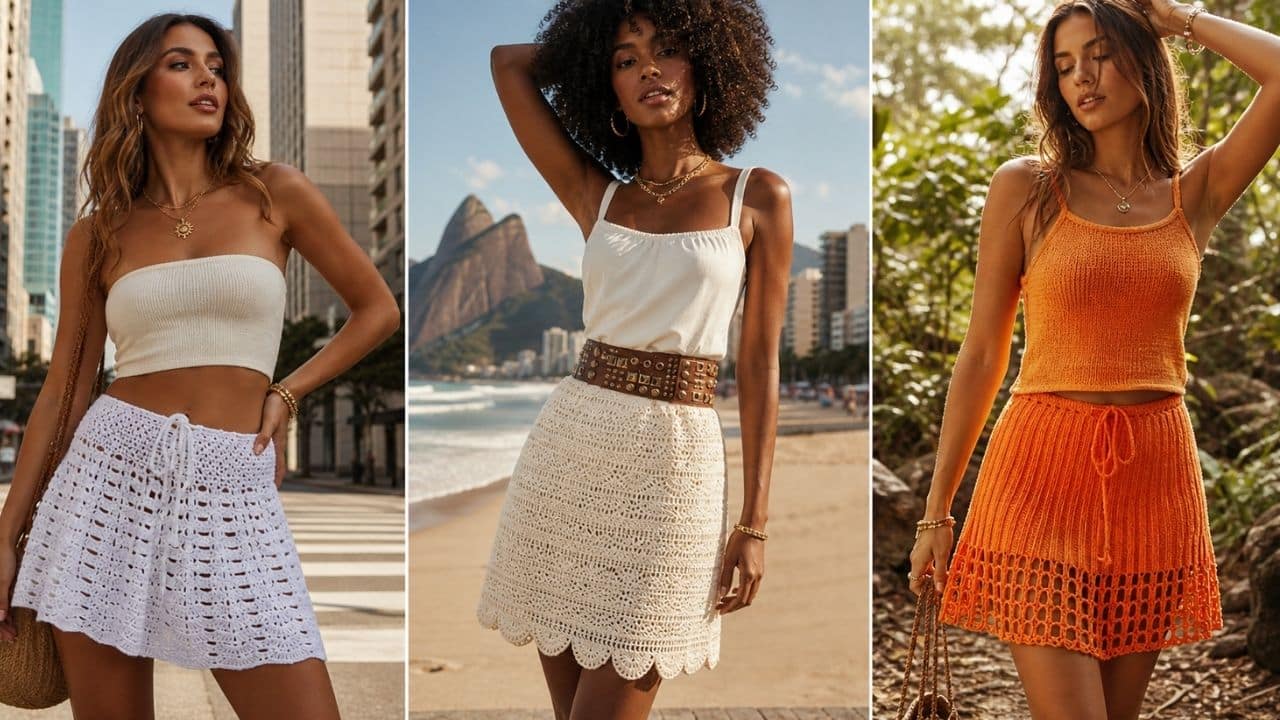 Saias de Crochê leves e atemporais: Frescor, Estilo e Muito Charme