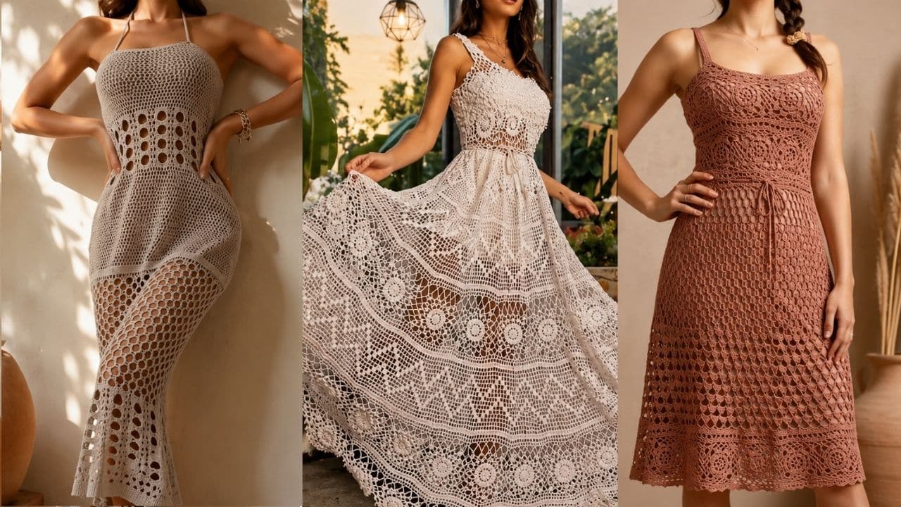 Crochê de Luxo: Vestidos eleganterrímos que vendem muito e trazem uma excelente margem de lucro!