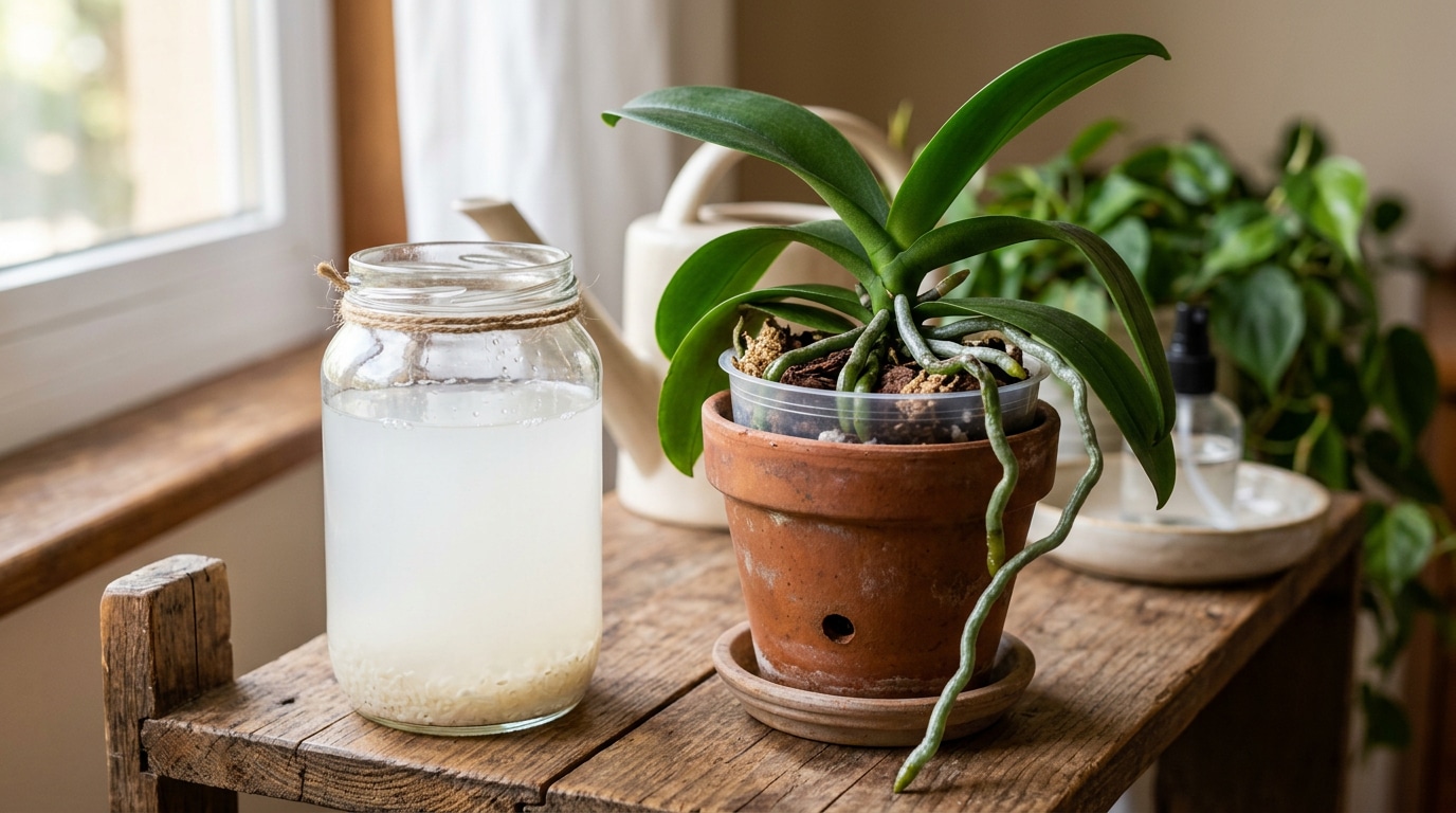 Água de arroz na orquídea: o truque caseiro que devolve flores à planta cansada