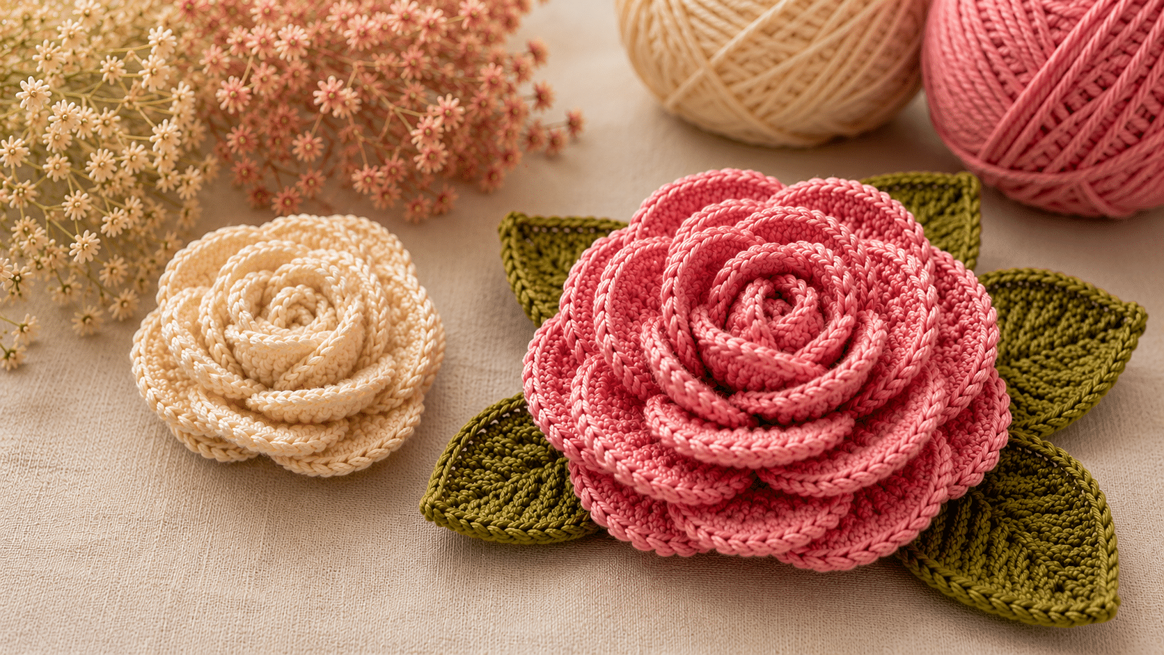 Rosa de Crochê Fácil e Elegante: A Técnica Simples Que Está Fazendo Iniciantes Criar Peças Lindas e Sofisticadas em Casa
