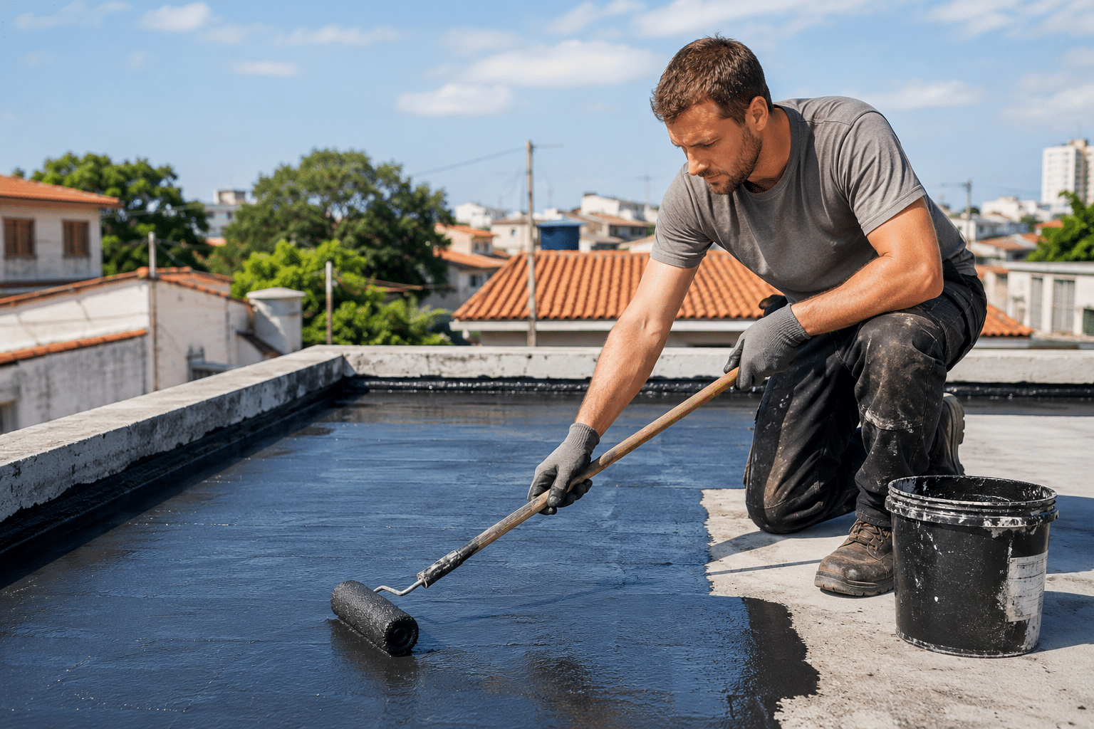 Como fazer uma impermeabilização caseira para proteger o telhado da chuva e da umidade