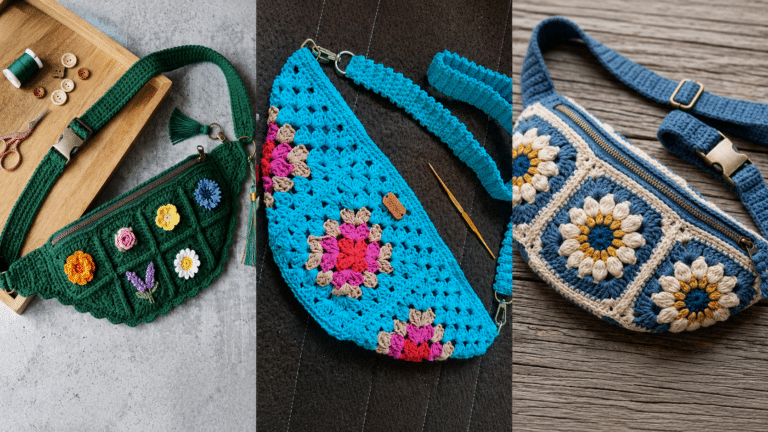 Modelos de pochetes de crochê com flores, granny squares e acabamentos modernos para todos os estilos.