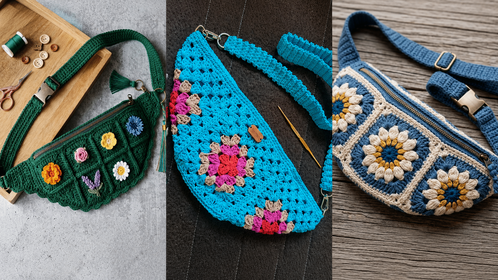 25 Pochetes de Crochê Passo a Passo : Inspirações com Quadradinhos da Vovó, Bordadas e Modelos Lindos para Fazer