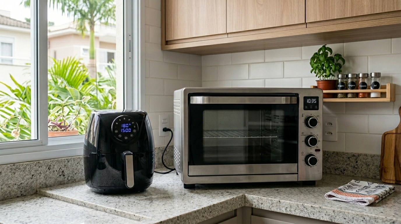 O super forno multifuncional que está roubando a cena da air fryer e cozinha de várias formas