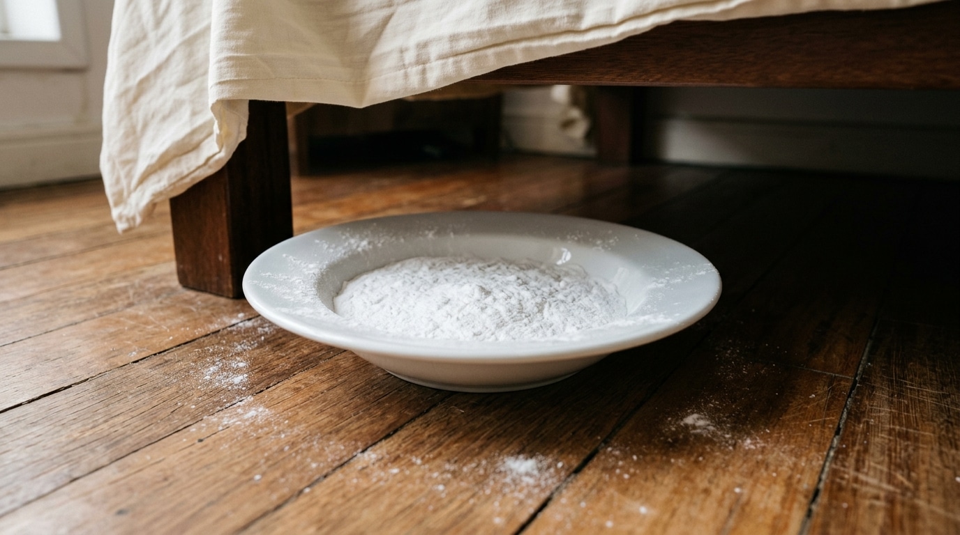 O que acontece com seu quarto quando você coloca um prato com bicarbonato debaixo da cama
